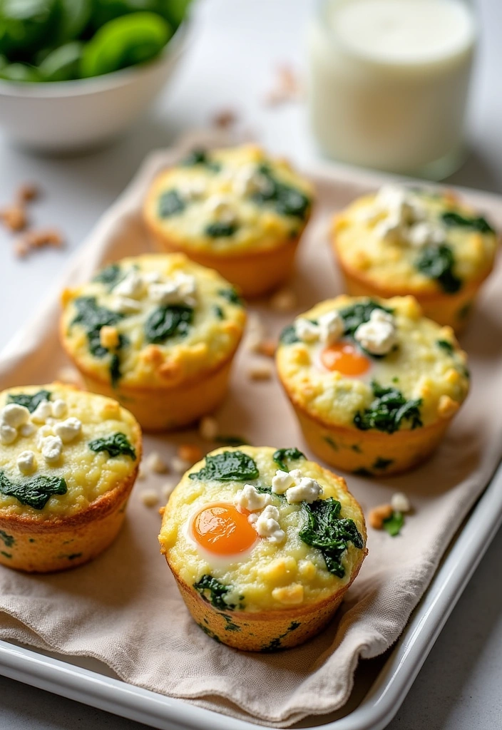 20 Meal Prep Ideas for Low Carb High Protein Lovers (You’ll Want to Try #5!) - 3. Egg Muffins with Spinach and Feta