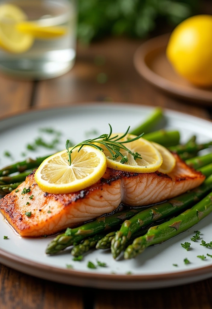 20 Meal Prep Ideas for Low Carb High Protein Lovers (You’ll Want to Try #5!) - 4. Salmon with Asparagus