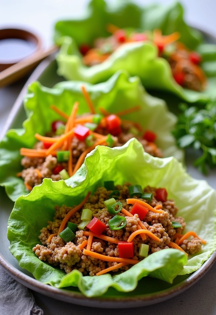 20 Meal Prep Ideas for Low Carb High Protein Lovers (You’ll Want to Try #5!) - 5. Turkey and Veggie Lettuce Wraps