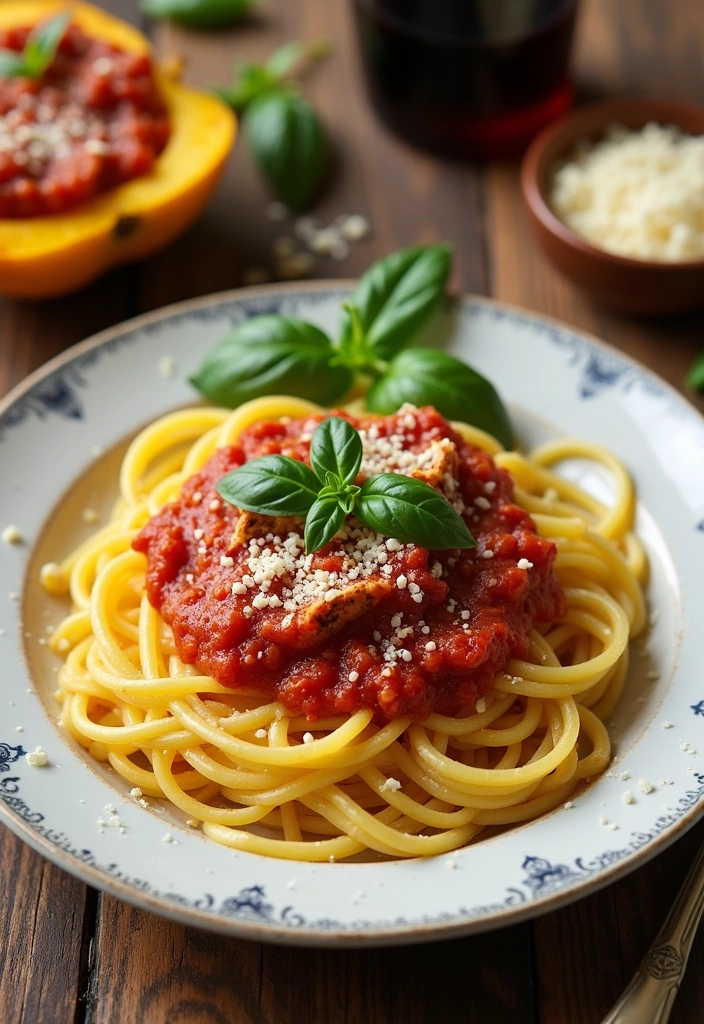 20 Meal Prep Ideas for Low Carb High Protein Lovers (You’ll Want to Try #5!) - 8. Spaghetti Squash with Turkey Marinara