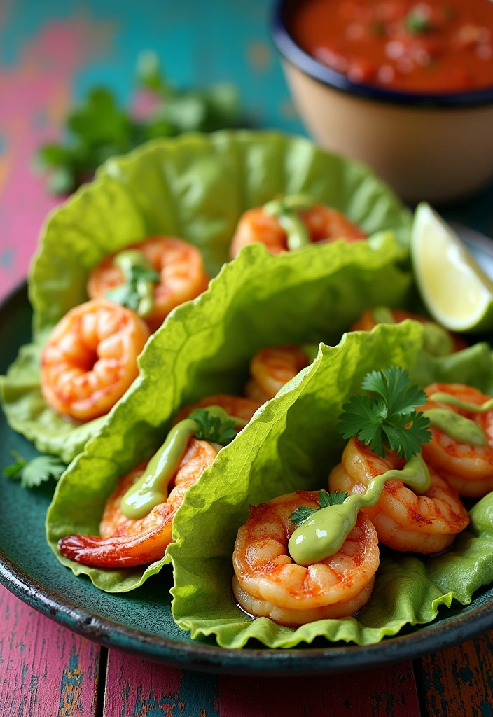 20 Meal Prep Ideas for Low Carb High Protein Lovers (You’ll Want to Try #5!) - 9. Shrimp Tacos with Avocado Crema