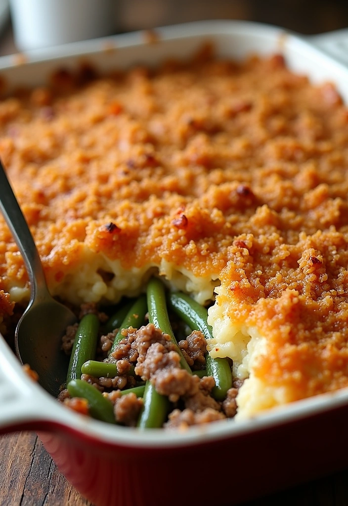 20 Spring Meals with Ground Beef That Will Make You Rethink Dinner! - 10. Ground Beef and Green Bean Casserole