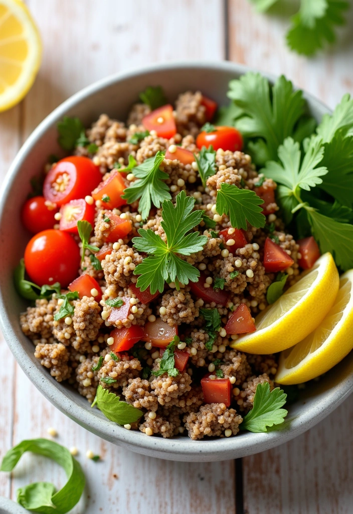 20 Spring Meals with Ground Beef That Will Make You Rethink Dinner! - 14. Ground Beef Tabbouleh