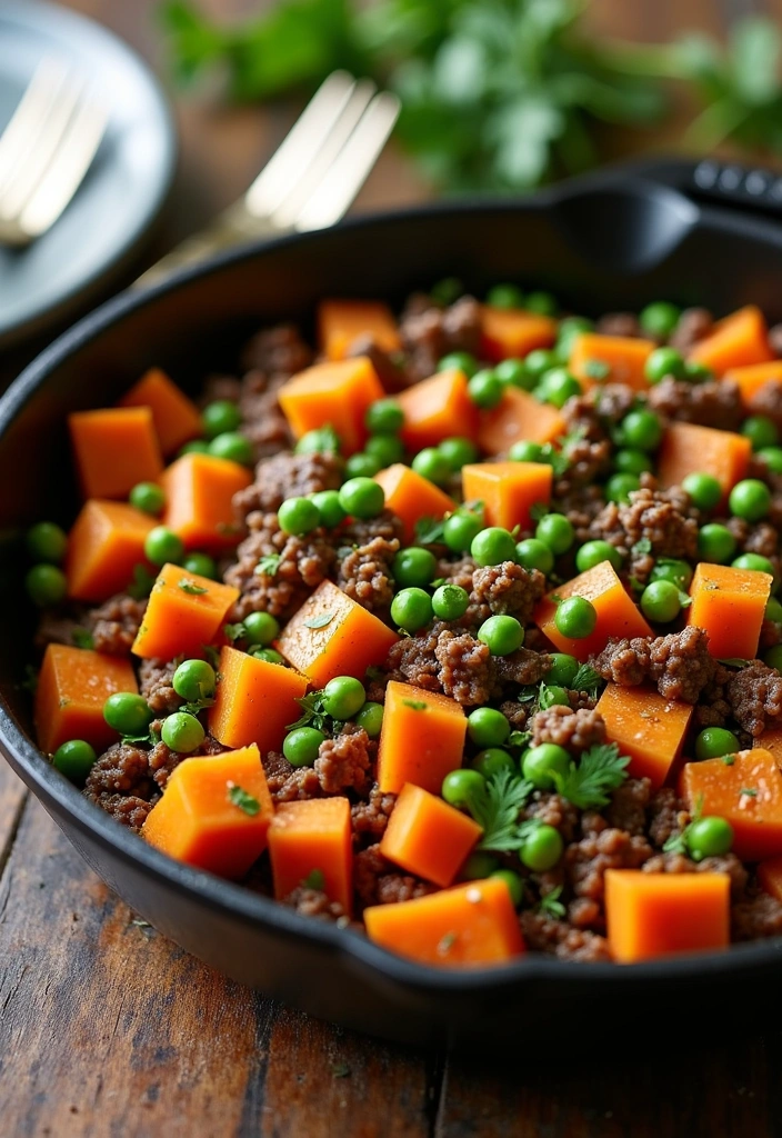 20 Spring Meals with Ground Beef That Will Make You Rethink Dinner! - 4. Ground Beef and Sweet Potato Skillet