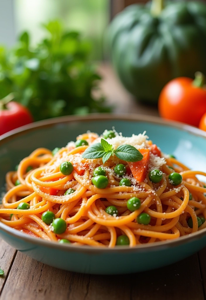 21 Cowboy Spaghetti Recipes That Will Make Dinner Time a Breeze (You’ll Love #5!) - 14. Cowboy Spaghetti with Peas and Carrots