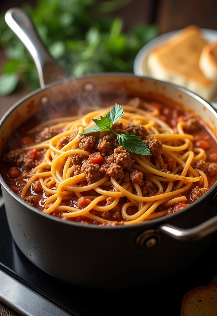 21 Cowboy Spaghetti Recipes That Will Make Dinner Time a Breeze (You’ll Love #5!) - 5. One-Pot Cowboy Spaghetti