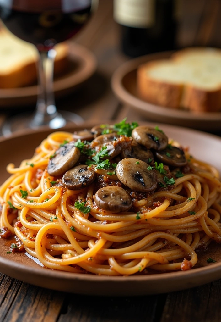 21 Cowboy Spaghetti Recipes That Will Make Dinner Time a Breeze (You’ll Love #5!) - 9. Cowboy Spaghetti with Mushrooms