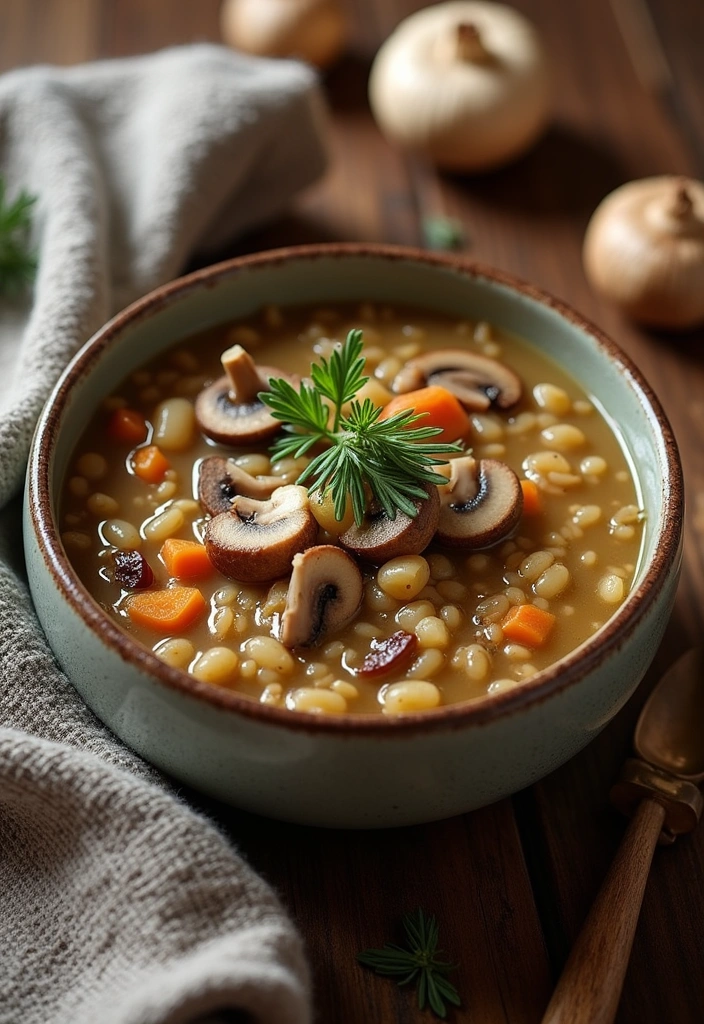 21 Cozy Winter Soup Recipe Ideas That'll Keep You Warm All Season! - 8. Mushroom Barley Soup