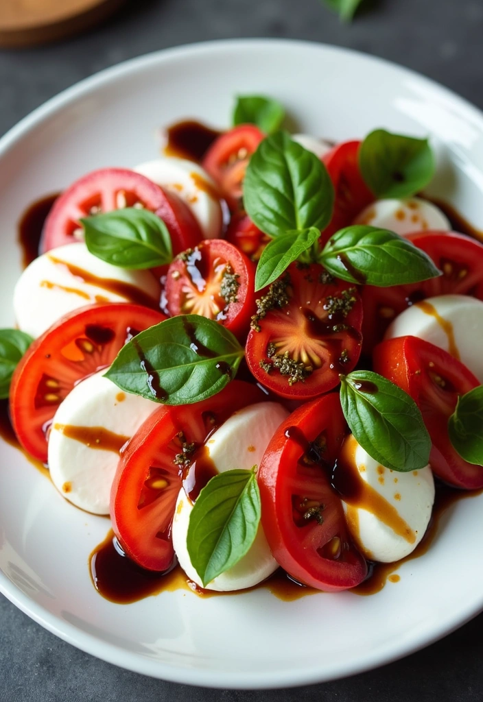 21 Delicious Dinners for Date Night That Will Impress Your Partner! - 14. Caprese Salad with Balsamic Reduction