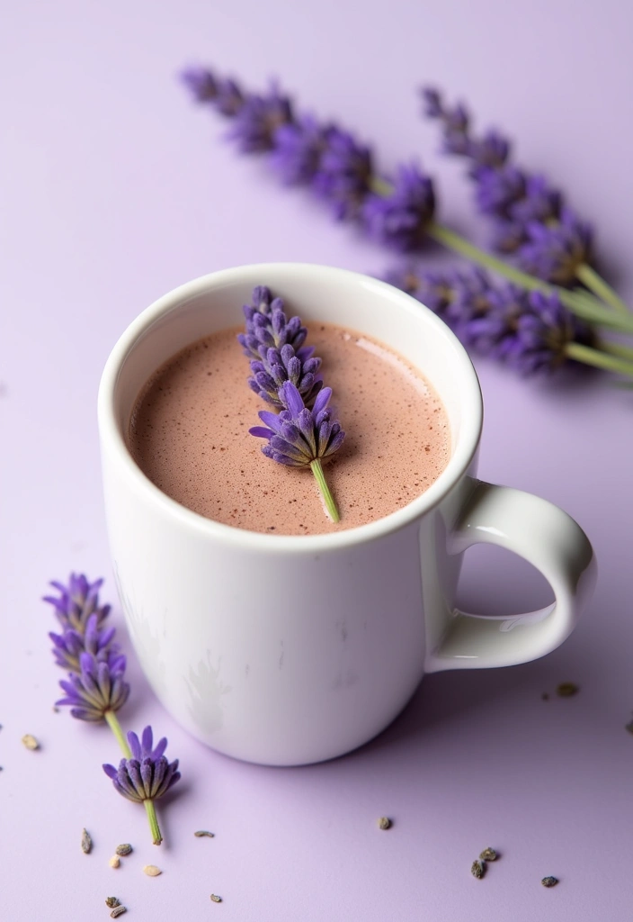 21 Easy Hot Winter Drink Ideas That'll Warm Your Soul (You Won't Believe #9!) - 13. Lavender Hot Chocolate