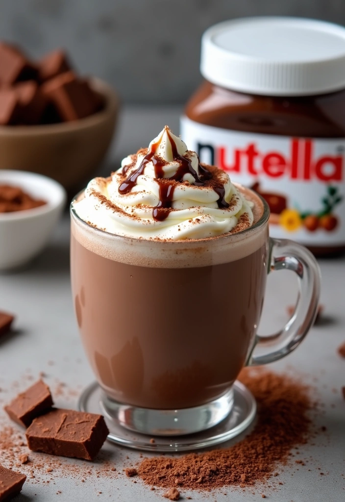 21 Easy Hot Winter Drink Ideas That'll Warm Your Soul (You Won't Believe #9!) - 18. Hot Chocolate with Nutella