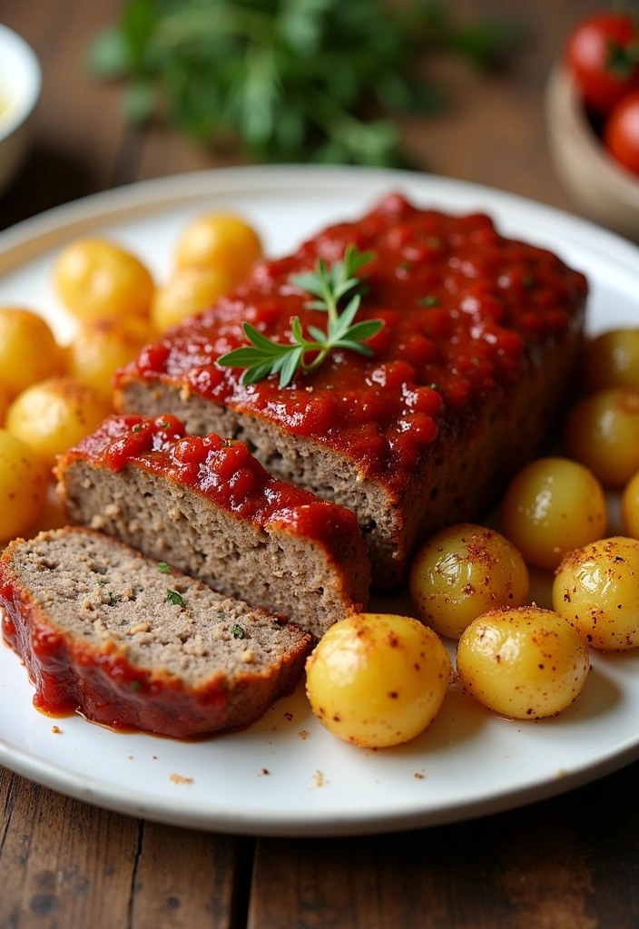 21 One Pot Ninja Foodi Meatloaf and Potatoes Recipes You Need to Try Tonight! - Italian Herb Ninja Foodi Meatloaf with Roasted Potatoes