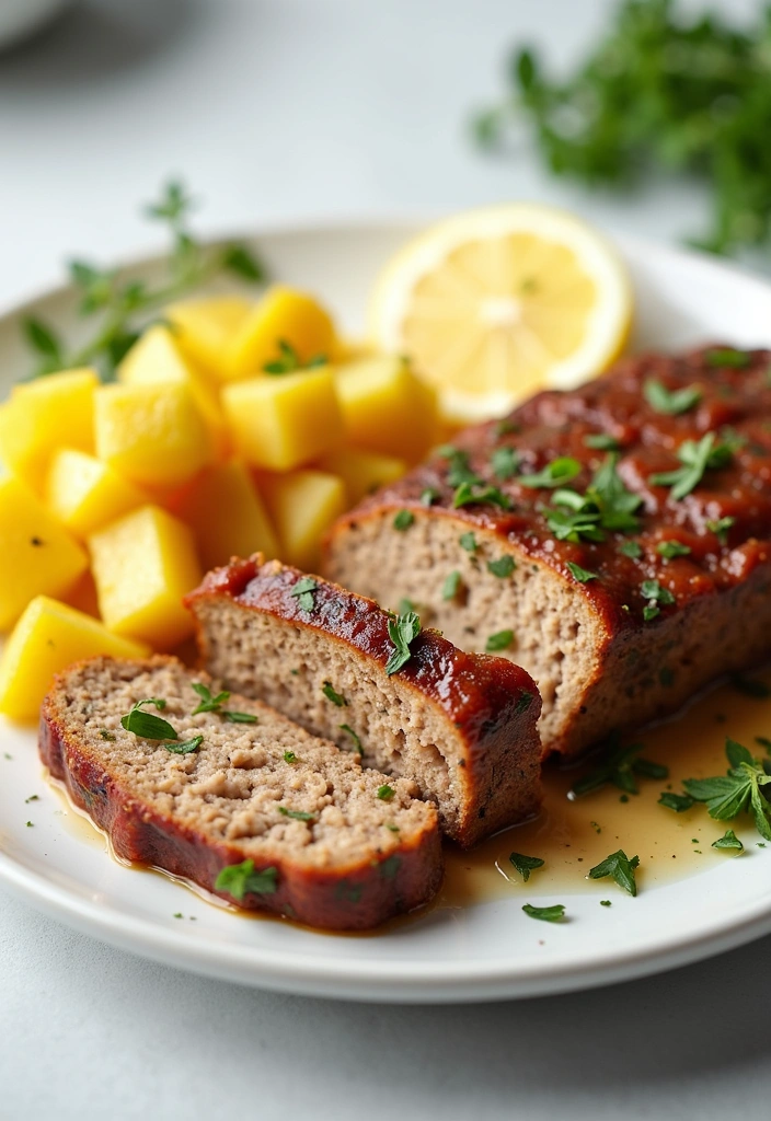 21 One Pot Ninja Foodi Meatloaf and Potatoes Recipes You Need to Try Tonight! - Lemon Herb Ninja Foodi Meatloaf with Zesty Potatoes