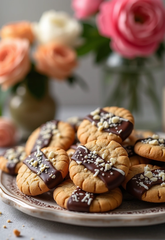 21 Peanut Butter Cookies Recipes That'll Make You Forget All Other Desserts! (You Won't Believe #10!) - 10. Chocolate-Dipped Peanut Butter Cookies (You Won't Believe This One!)