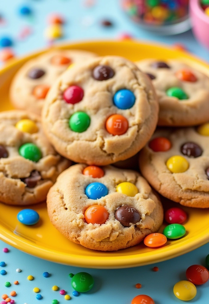 21 Peanut Butter Cookies Recipes That'll Make You Forget All Other Desserts! (You Won't Believe #10!) - 19. Peanut Butter M&M Cookies