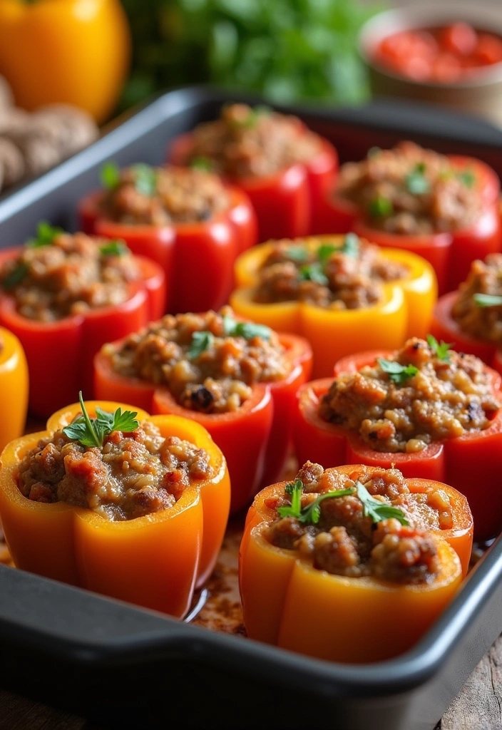 21 Quick and Easy Kid-Friendly Dinners That Will Make Dinner Time a Breeze! - 11. Stuffed Bell Peppers