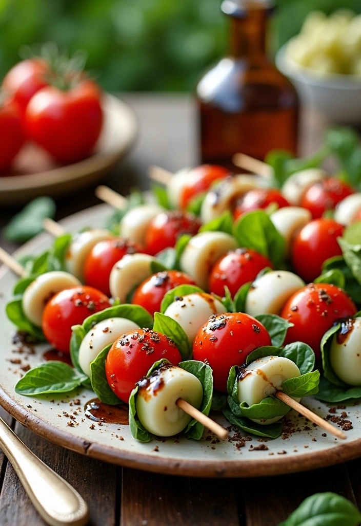 21 Quick and Easy Kid-Friendly Dinners That Will Make Dinner Time a Breeze! - 14. Caprese Salad Skewers