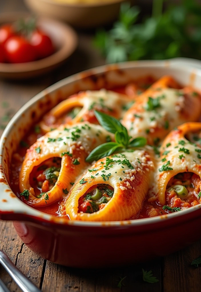 21 Quick and Easy Kid-Friendly Dinners That Will Make Dinner Time a Breeze! - 18. Veggie-Stuffed Shells