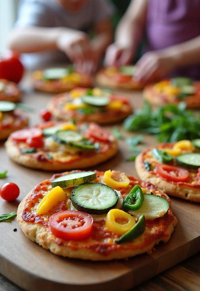 21 Quick and Easy Kid-Friendly Dinners That Will Make Dinner Time a Breeze! - 2. Mini Veggie Pizzas