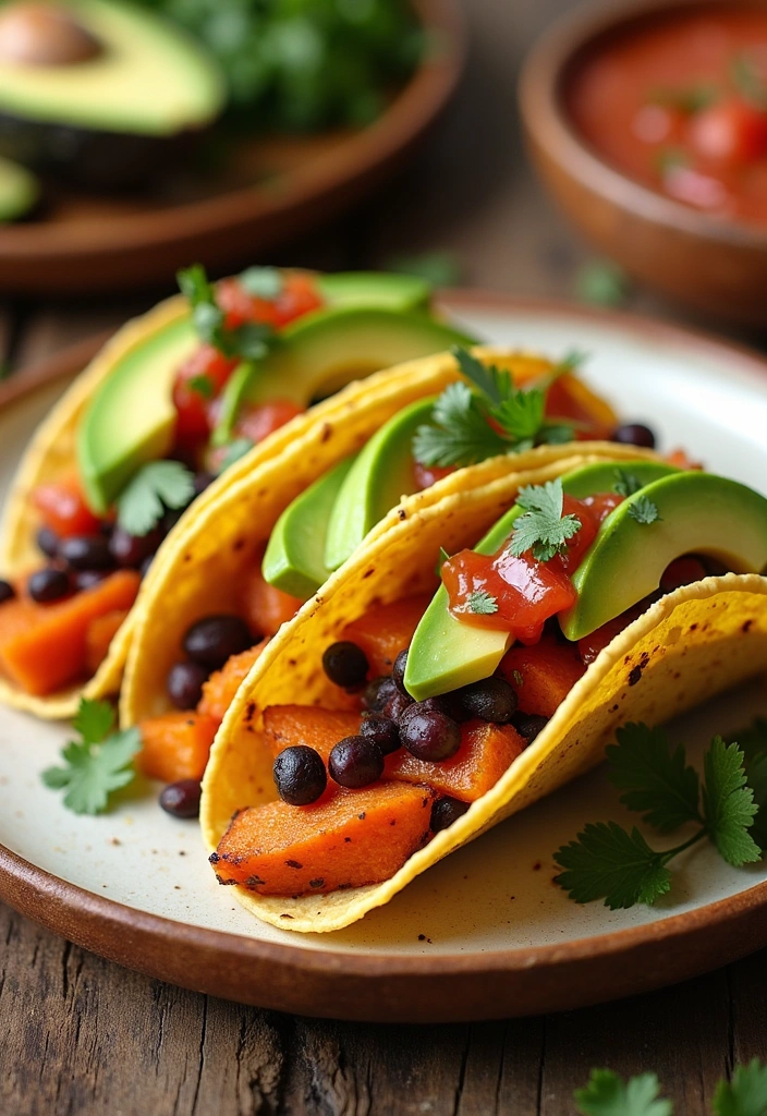 21 Quick and Easy Kid-Friendly Dinners That Will Make Dinner Time a Breeze! - 9. Sweet Potato and Black Bean Tacos