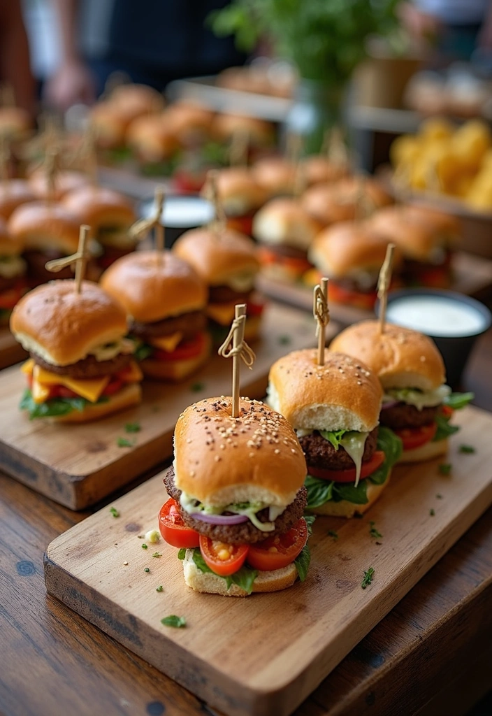 21 Wedding Reception Food Ideas That Will Leave Your Guests Raving! - 11. Hearty Sliders Variety