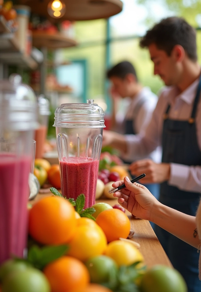 21 Wedding Reception Food Ideas That Will Leave Your Guests Raving! - 17. Customizable Smoothie Bar