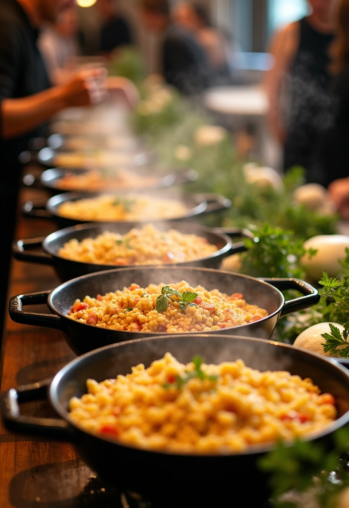 21 Wedding Reception Food Ideas That Will Leave Your Guests Raving! - 18. Flavorful Risotto Station