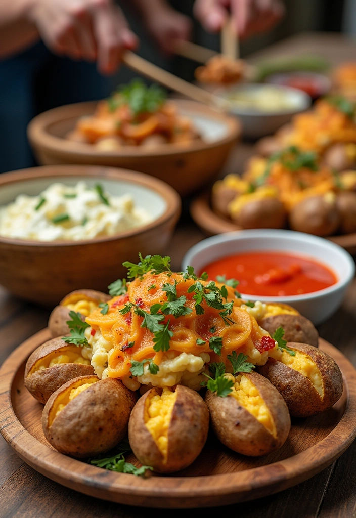 21 Wedding Reception Food Ideas That Will Leave Your Guests Raving! - 19. Flavorful Potatoes Bar