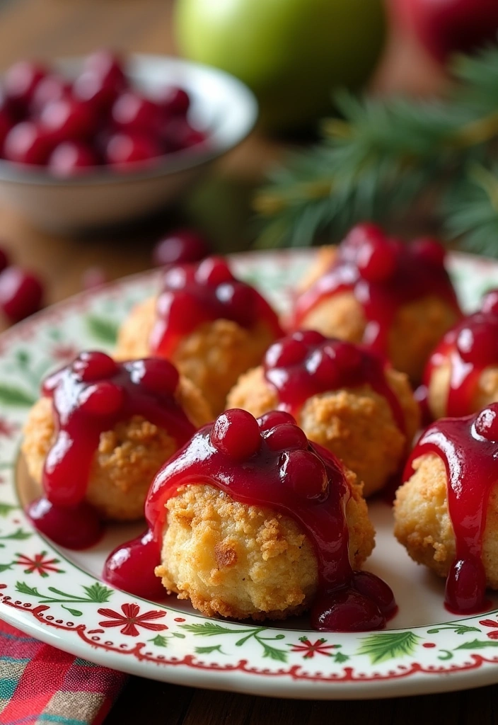 22 Apple Fritter Bites Recipes That Will Make You Drool (You Won't Believe #11!) - 11. Apple Fritter Bites with Cranberry Sauce