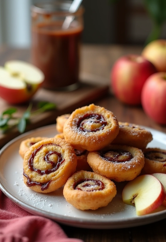 22 Apple Fritter Bites Recipes That Will Make You Drool (You Won't Believe #11!) - 13. Apple Fritter Bites with Nutella Swirl