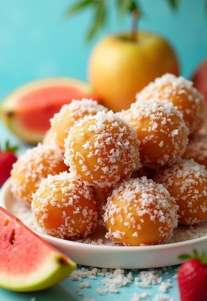 22 Apple Fritter Bites Recipes That Will Make You Drool (You Won't Believe #11!) - 14. Apple Fritter Bites with Coconut Flakes