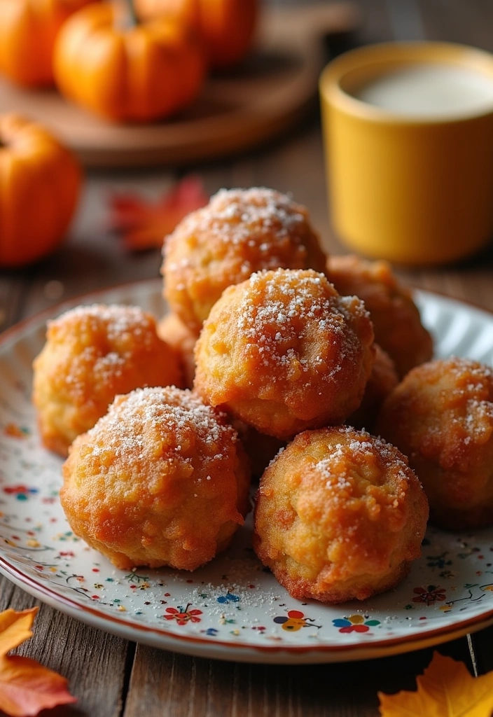 22 Apple Fritter Bites Recipes That Will Make You Drool (You Won't Believe #11!) - 6. Pumpkin Spice Apple Fritter Bites