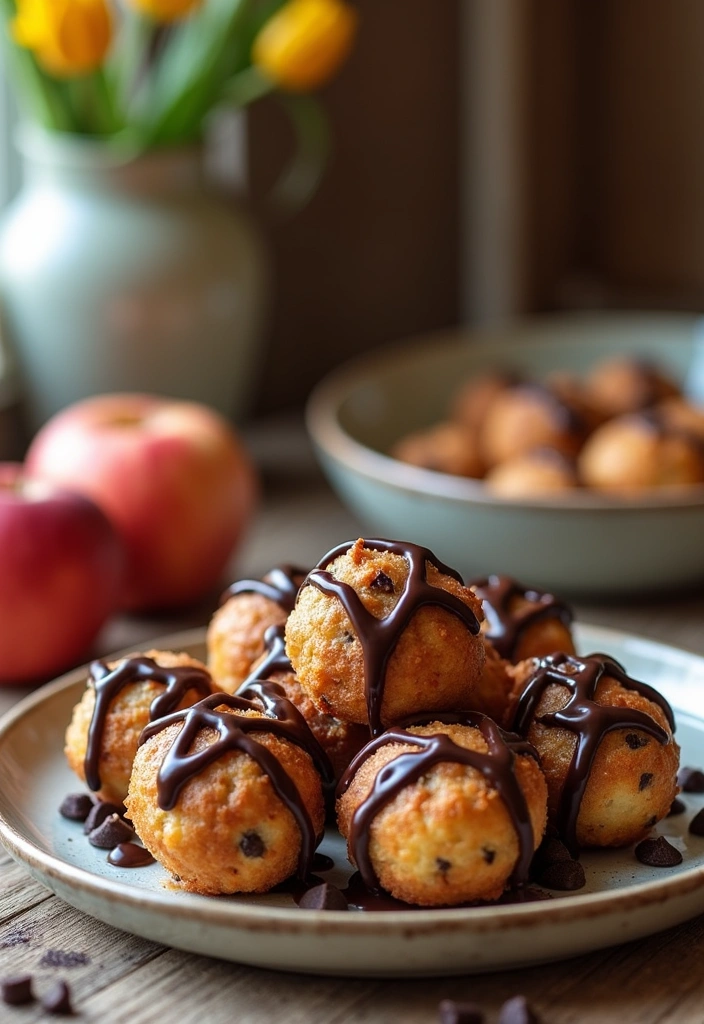 22 Apple Fritter Bites Recipes That Will Make You Drool (You Won't Believe #11!) - 7. Chocolate Chip Apple Fritter Bites