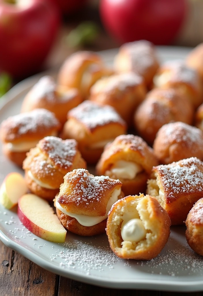 22 Apple Fritter Bites Recipes That Will Make You Drool (You Won't Believe #11!) - 8. Apple Fritter Bites with Cream Cheese Filling