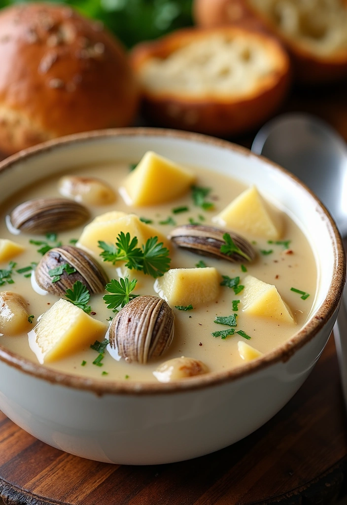 22 Cozy Comforting Crockpot Soup Ideas to Warm Your Soul (You Won't Believe #16!) - 13. Clam Chowder