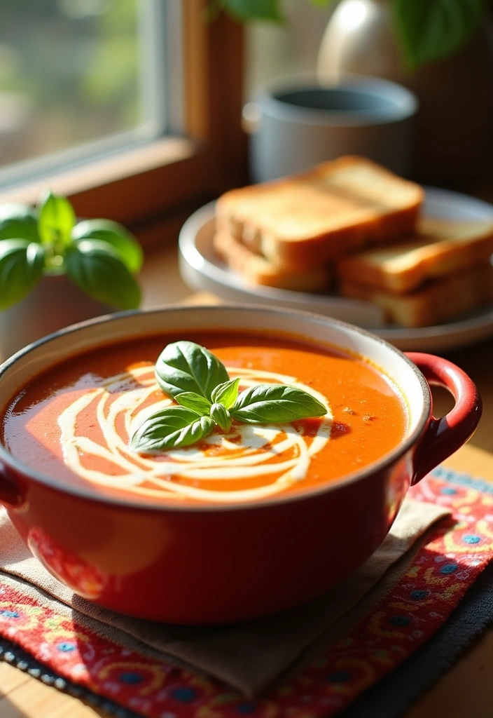 22 Cozy Comforting Crockpot Soup Ideas to Warm Your Soul (You Won't Believe #16!) - 2. Creamy Tomato Basil Soup