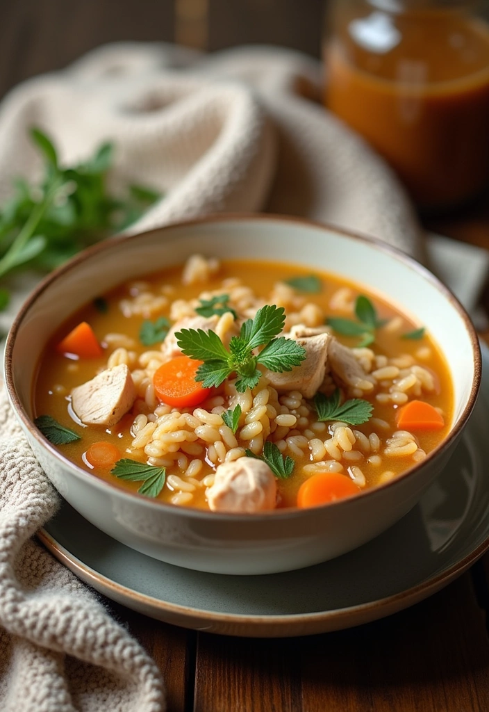 22 Cozy Comforting Crockpot Soup Ideas to Warm Your Soul (You Won't Believe #16!) - 21. Chicken and Rice Soup