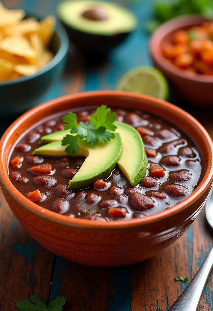 22 Cozy Comforting Crockpot Soup Ideas to Warm Your Soul (You Won't Believe #16!) - 7. Spicy Black Bean Soup