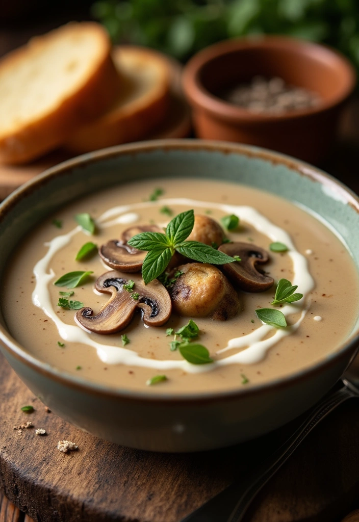 22 Cozy Comforting Crockpot Soup Ideas to Warm Your Soul (You Won't Believe #16!) - 9. Creamy Mushroom Soup