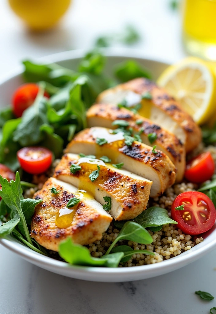 22 Healthy Chicken Bowl Recipes That Will Make You Feel Amazing! - 10. Lemon Herb Chicken Bowl