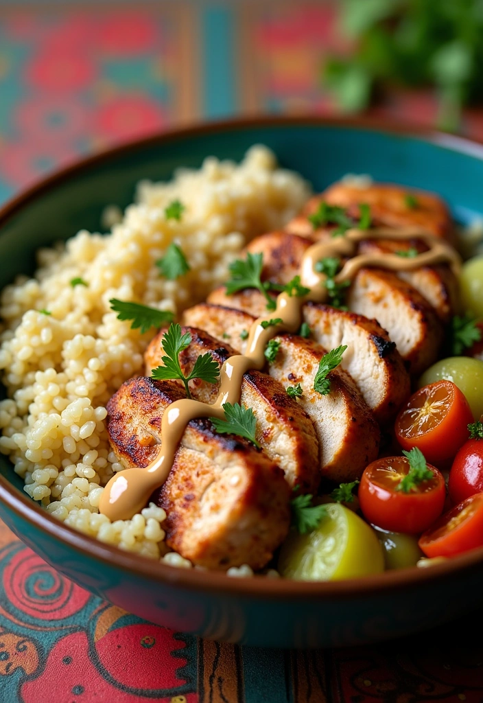 22 Healthy Chicken Bowl Recipes That Will Make You Feel Amazing! - 14. Moroccan Chicken Bowl