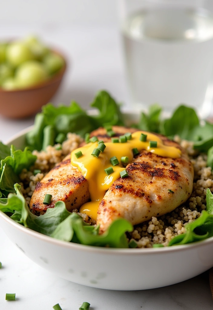 22 Healthy Chicken Bowl Recipes That Will Make You Feel Amazing! - 15. Honey Mustard Chicken Bowl