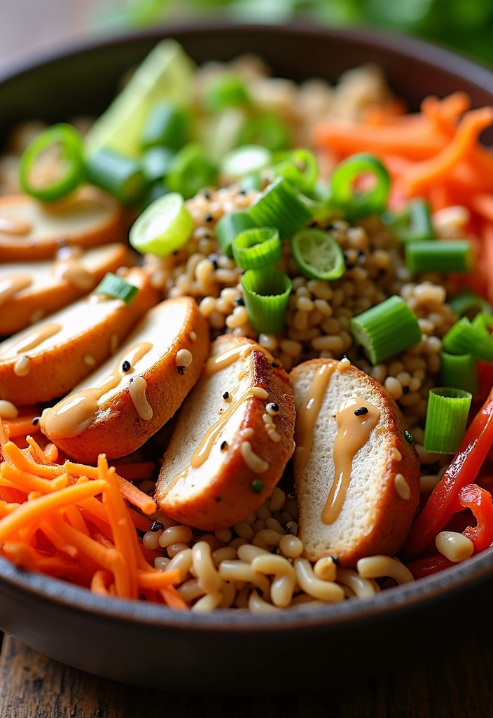 22 Healthy Chicken Bowl Recipes That Will Make You Feel Amazing! - 3. Thai Peanut Chicken Bowl