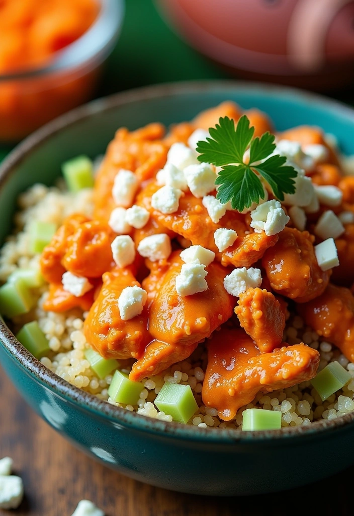 22 Healthy Chicken Bowl Recipes That Will Make You Feel Amazing! - 7. Buffalo Chicken Bowl