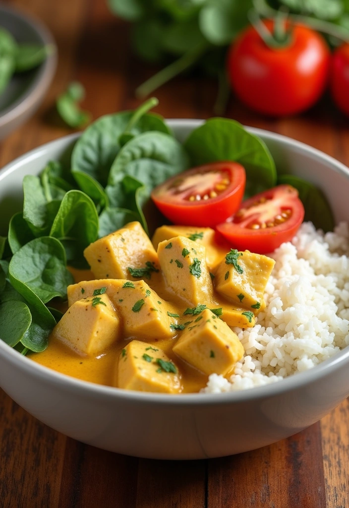 22 Healthy Chicken Bowl Recipes That Will Make You Feel Amazing! - 9. Coconut Curry Chicken Bowl