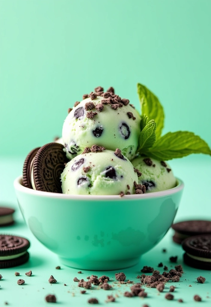 22 Mind-Blowing Ninja Creami Oreo Ice Cream Recipes You Need to Try Right Now! - Oreo Mint Chip Ice Cream