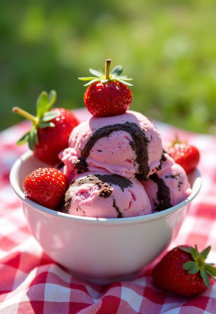 22 Mind-Blowing Ninja Creami Oreo Ice Cream Recipes You Need to Try Right Now! - Oreo Strawberry Swirl Ice Cream