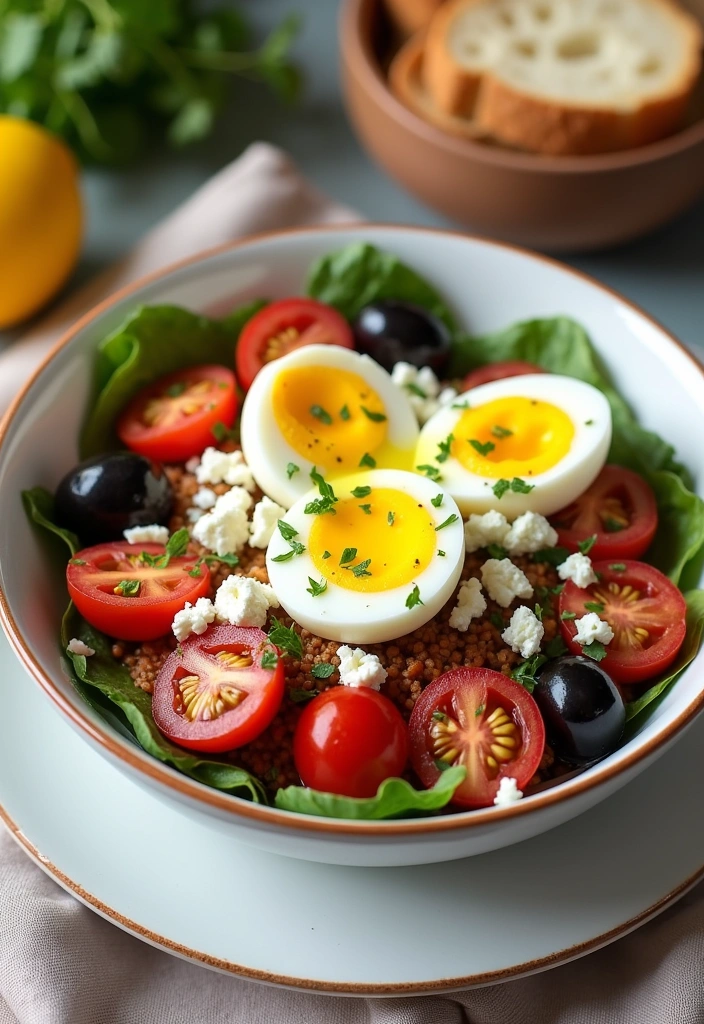 22 Mouthwatering Boiled Egg Recipes That Are Easier Than You Think! - 13. Mediterranean Egg Breakfast Bowl