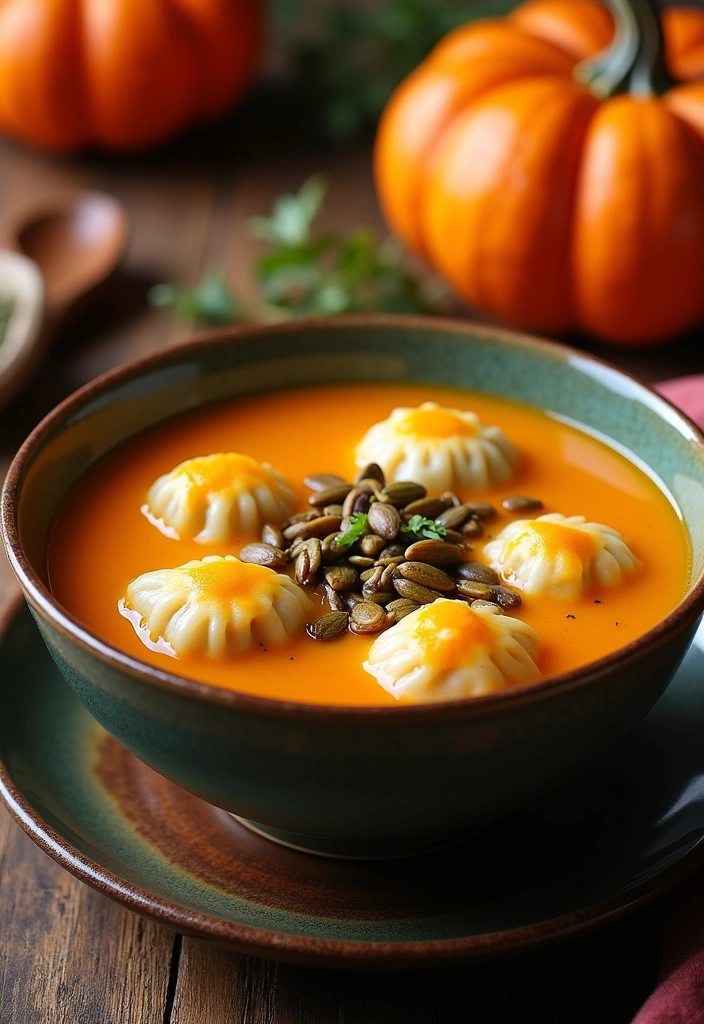 22 Must-Try Gyoza Soup Recipes That Will Warm Your Soul! - 11. Pumpkin Gyoza Soup