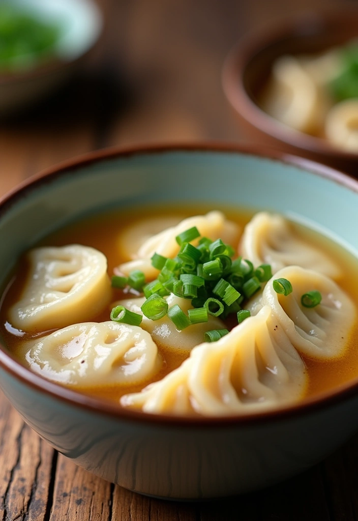 22 Must-Try Gyoza Soup Recipes That Will Warm Your Soul! - 14. Garlic and Chive Gyoza Soup